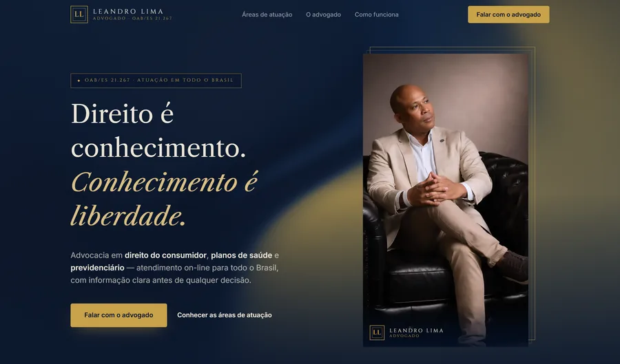 Prévia do site Leandro Lima