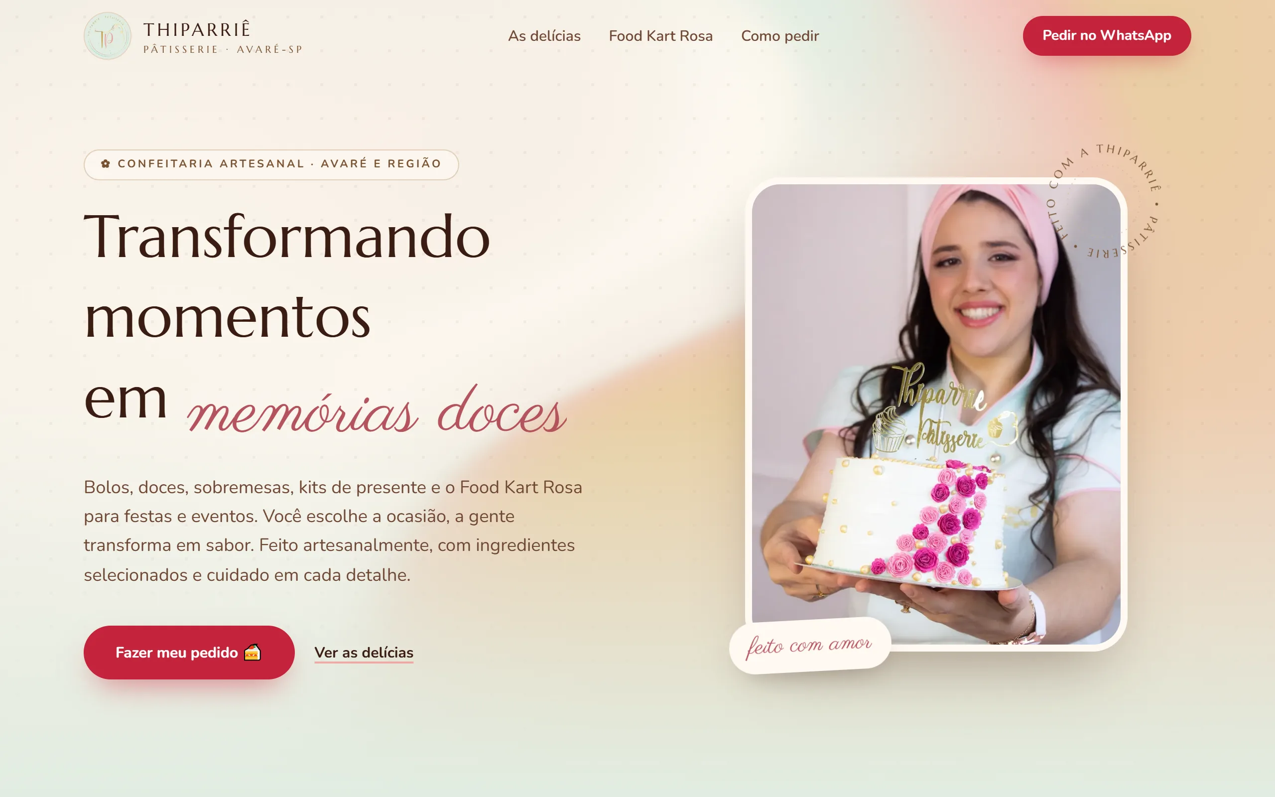 Site Thiparriê Pâtisserie