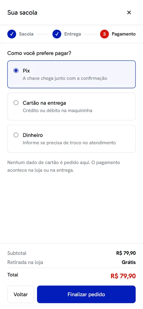 STOP 10: Pagamento