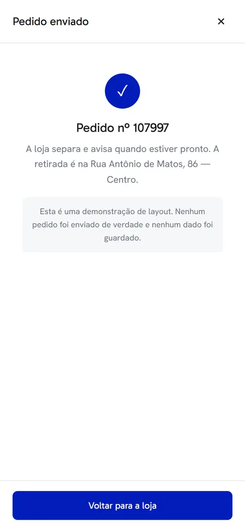 STOP 10: Pedido