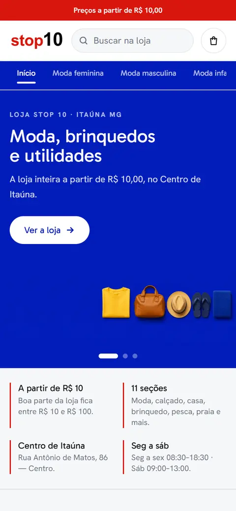 STOP 10: Início