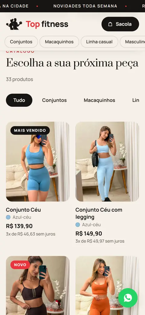 Top Fitness: Catálogo